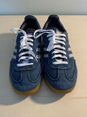 adidas Denim Blue Samba Hemp Sneakers